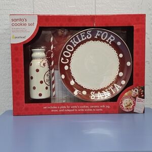 Pearhead Red and White Santa's Cookie Set